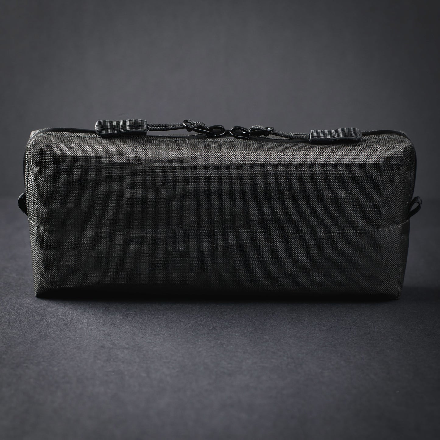 Black Dyneema Travel Pouch With Dual Zips and Sealed Seams