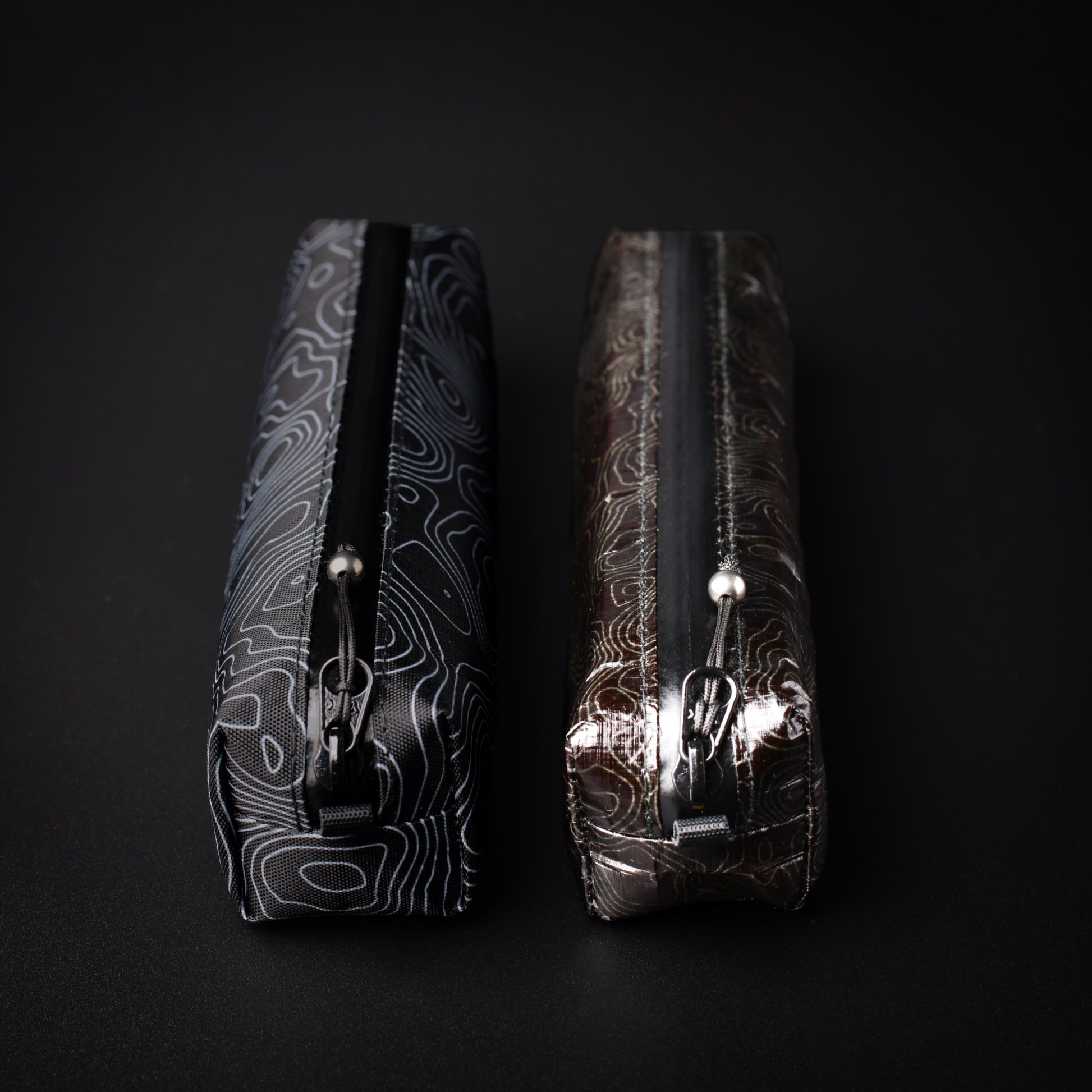VX15 X-Pac and Dyneema Composite Fabric Topo Writing Instrument Cases shown side by side.
