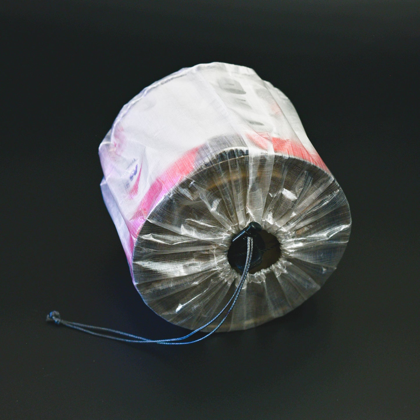 Drawcord closure on a lightweight Dyneema Composite Fabric stuff sack for the 2024 MSR Titan Kettle 900ml.